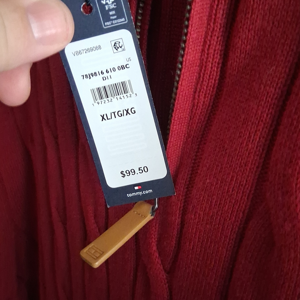 Tommy Hilfiger Red Long Sleeve Shirt